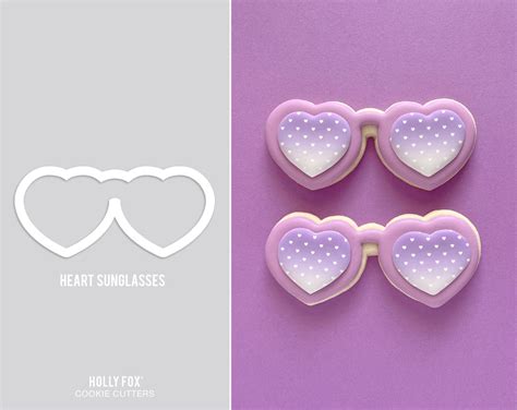 Heart Sunglasses Cookie Cutter Etsy