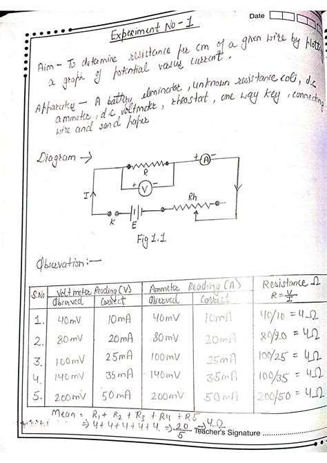 SOLUTION: To determine resistance per cm of given wire by plotting a graph of potential ...