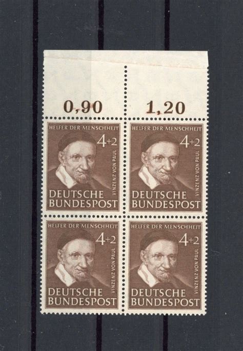 BRD Mi Nr 143 Postfrischer Viererblock Mit Bogenoberrand B10693 EBay