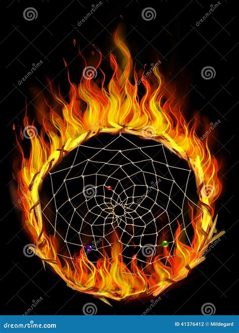 Burning Dreamcatcher Stock Illustration Illustration Of Flames 41376412