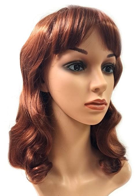 50s Pinup Girl Auburn Wig Candys Costume Shop