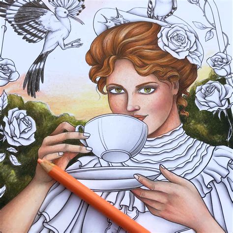 Victorian Coloring Book Victorian Grace High Quality Artist Etsy Coloring Books Fashion