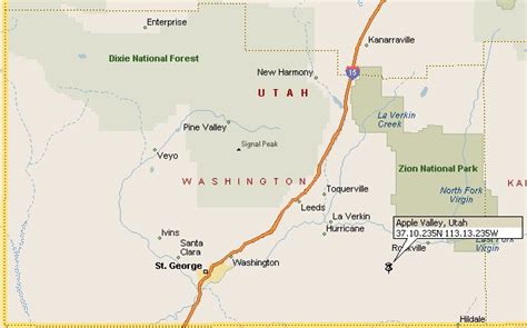 Apple Valley, Utah Map 2