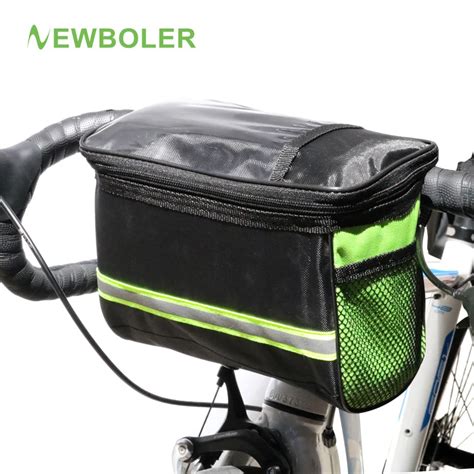 Newboler Bicycle Front Bag Mtb Bike Basket Pannier Reflective Frame