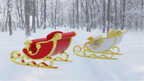 ArtStation - Santa Sleigh 3D Model | Game Assets