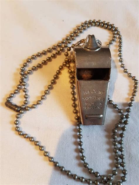 Vintage Acme Thunderer Whistle Made In England On 30 Inch Etsy