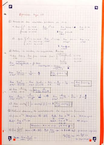 Hoja B Limites Y Continuidad Pdf