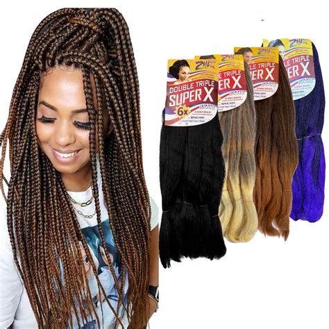 Cabelo Jumbo Para Trança Super X Jumbão 400 Gramas Box Braids Longo