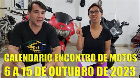 Calendario De Encontro De Moto A Outubro Youtube