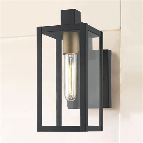 Modern Outdoor Wall Light Black 11.75 Inches Tall | 1837-GDBK | Destination Lighting