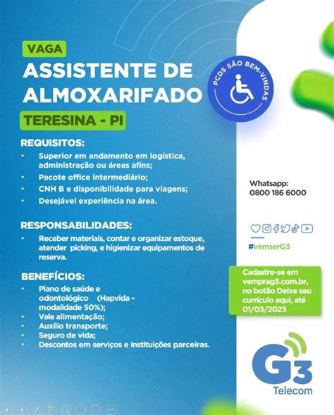 Assistente De Almoxarifado Teresina Pi Empregos No Piau