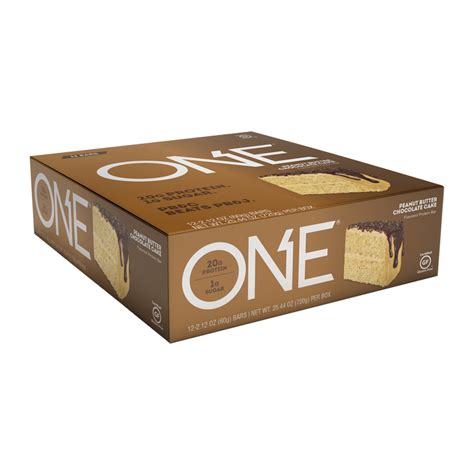 One Protein Bar Peanut Butter Chocolate Cake Box Of 12pcs