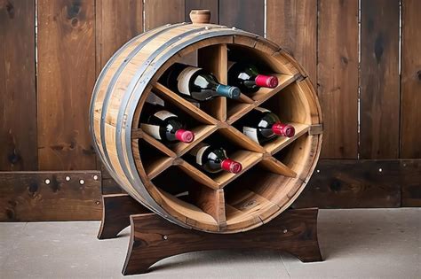 Premium Photo Upcycled Wine Barrel Wine Rack