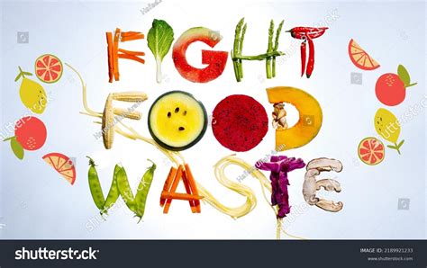 Fight Food Waste Globally Compaign Stock Illustration 2189921233