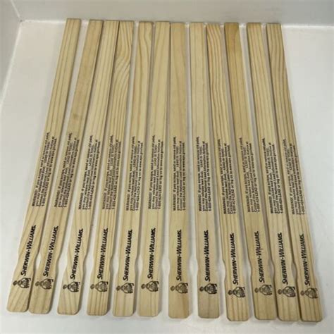 12 Sherwin Williams Wood Paddle Paint Stir Sticks Mixer 21 Long X 1