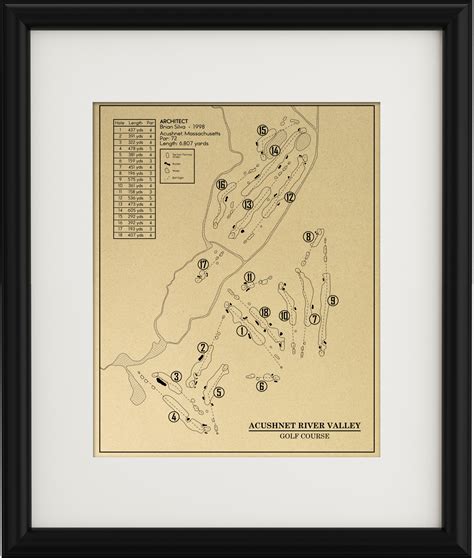 Acushnet River Valley Outline (Print) – GolfBlueprints