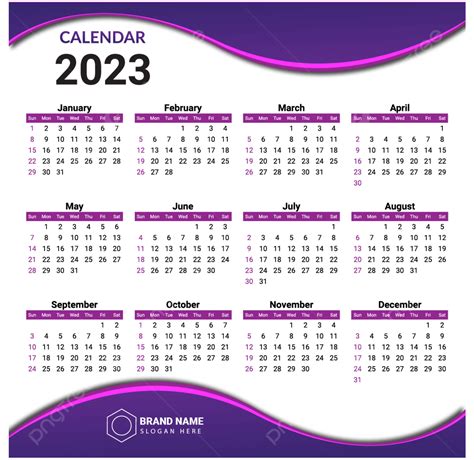 Gambar Vektor Gratis Kalender 2023 2023 Kalender Kalender 2023 Png Dan Vektor Dengan