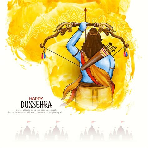 Vector De Dise O De Fondo Del Festival Religioso Hind Feliz Dussehra