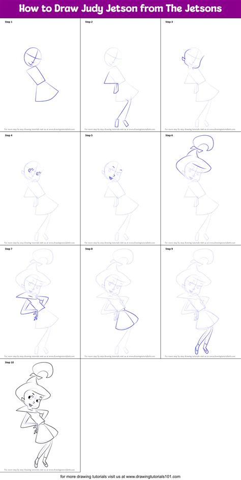 How To Draw Judy Jetson From The Jetsons The Jetsons Step By Step