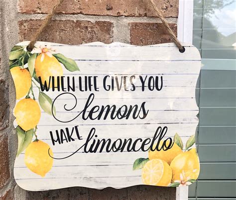 Lemon Kitchen Sign Lemon Decor When Life Gives You Lemons Make