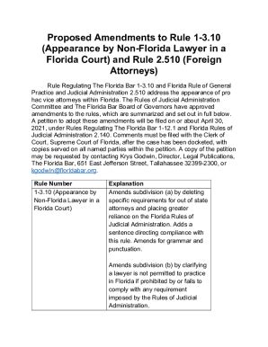 Fillable Online Rule Foreign Attorneys Florida S Supreme Court