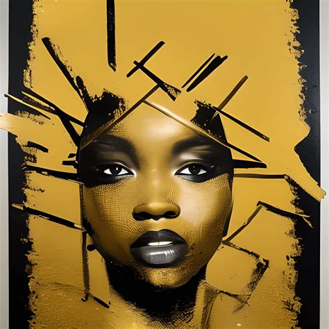 Black and Gold Contemporary Art Strong · Creative Fabrica