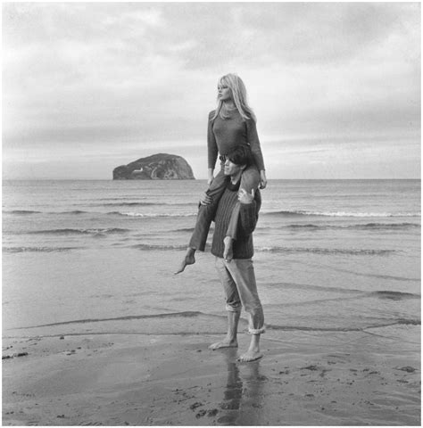 Laurent Terzieff And Brigitte Bardot At North Berwick Scotland In A