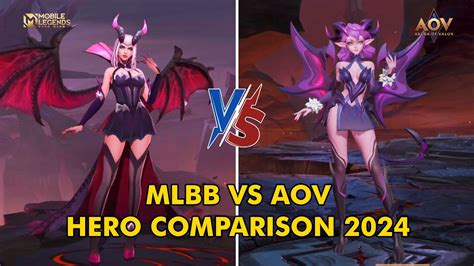 Mobile Legends Vs Arena Of Valor Heroes Comparison Youtube