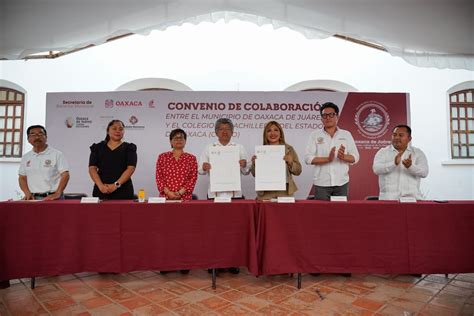 Suscriben Convenio De Colaboraci N Municipio De Oaxaca De Ju Rez Y