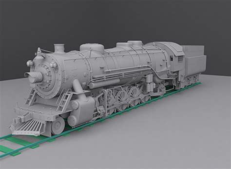 Steam locomotive 3d model by Cyberniee on DeviantArt