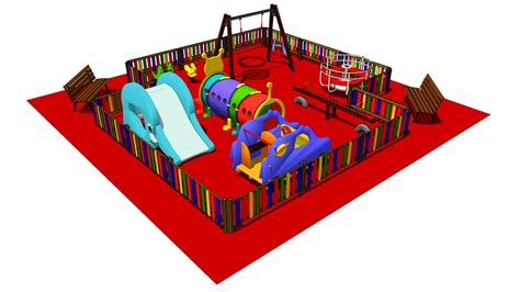 Parque Juegos Infantiles 3d Model