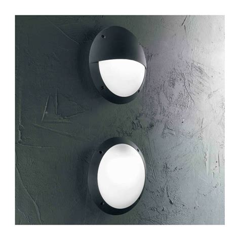 Ideal Lux Applique Murale Ext Rieure Demi Diffuseur Noir Ip