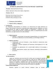 Informe Fenomenos Electromagn Ticos Pdf Informe De Laboratorio De