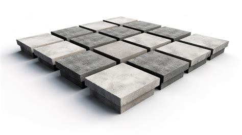 Three Dimensional Background Image Of Precast Concrete Pavers Against A