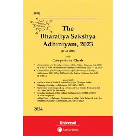 The Bharatiya Sakshya Adhiniyam BSA 2023 47 Of 2023 Bare Act