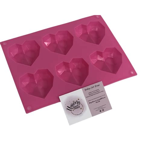 Moule silicone Coeur Diamant 3D HeartCake Univers sucré créatif