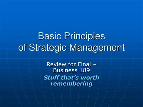 Ppt Basic Concept Of Strategy Strategic Management Powerpoint