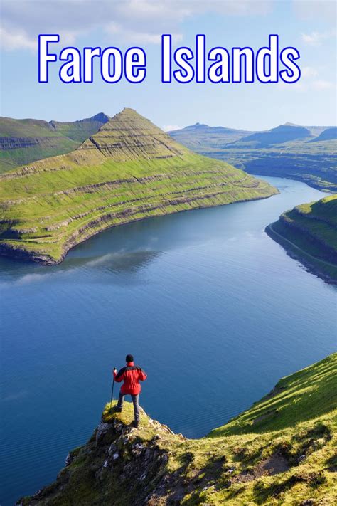 Faroe Islands Landscape With Lone Hiker European Destination European