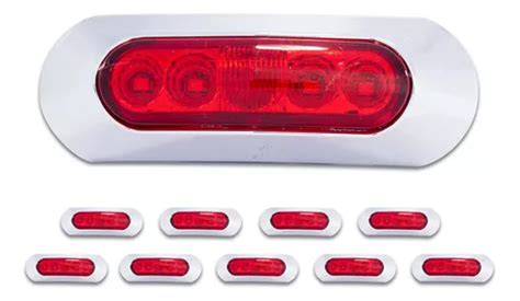 Kit De Plafones Lat 10 Pzas 5 Leds Estrobo Rojo Tunelight Envío gratis