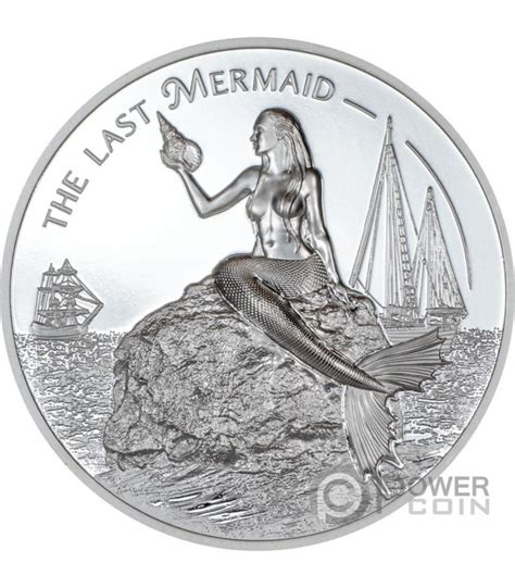 LAST MERMAID X Ray 1 Oz Silber Münze 5 Palau 2024