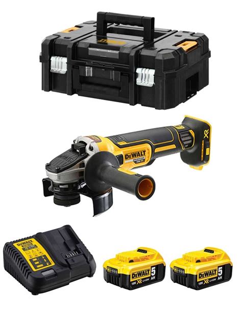 Dewalt V Akku Vinkelsliber Dcg P Kull S Kit M X Batterier