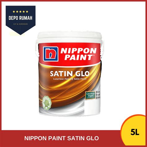 WARNA 5L Nippon Paint Satin Glo Interior Wall Paint 5Litre Cat