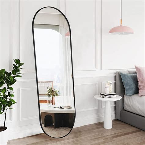 TheiaMo Oval Full Length Mirror 65 22 Wall Mounted Floor Mirror With