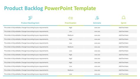 Product Backlog Powerpoint Template Product Backlog Template