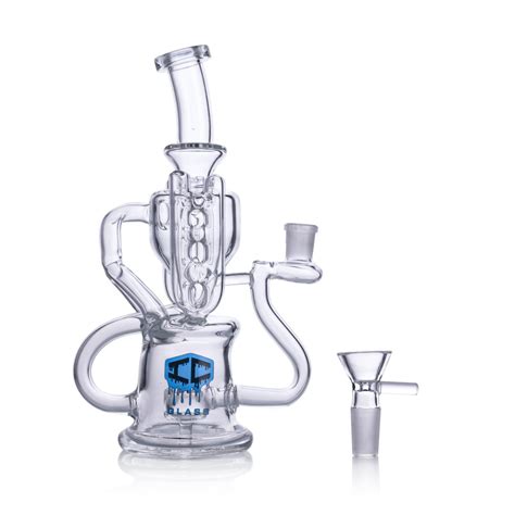 IC Glass - Premium Handcrafted Glass Recycler | 11" Clear Glass