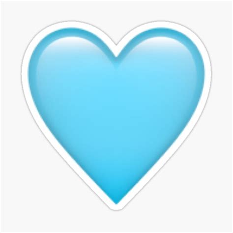 "Blue Heart Emoji" Sticker for Sale by normanrockwhale | Redbubble