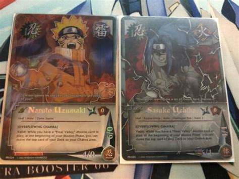 Naruto Card Ccg Naruto Uzumaki Sasuke Uchiha Foil Promos Pr Pr Nm