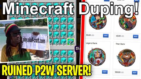 Completely Ruining This Pay To Win Minecraft Server With Duping Youtube