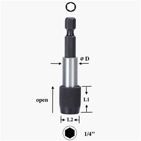 Quick Release Bit Holder Forward Backward One Touch Type E Ding