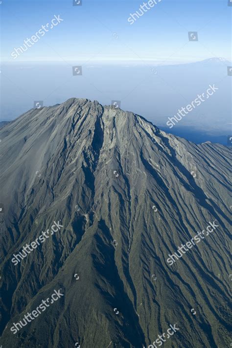 Aerial View Volcano Mount Meru Mt Editorial Stock Photo - Stock Image ...